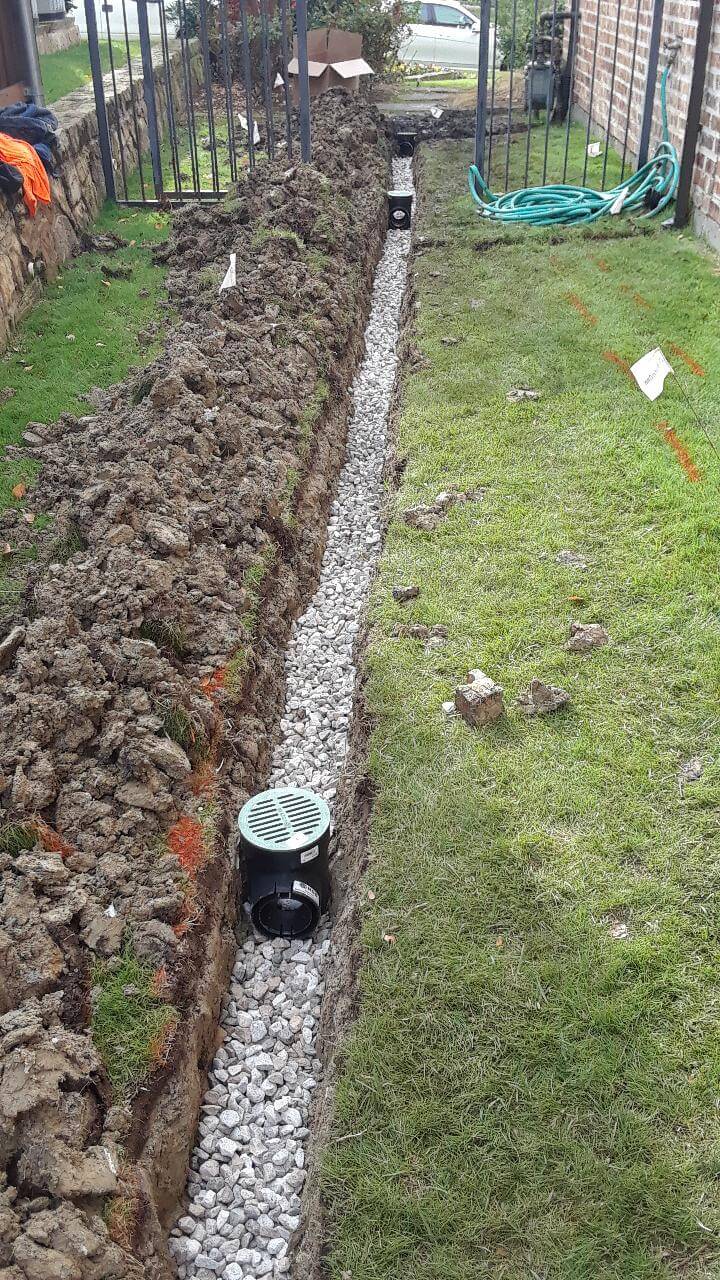 French Drain Installation Examples Lawn Landcare